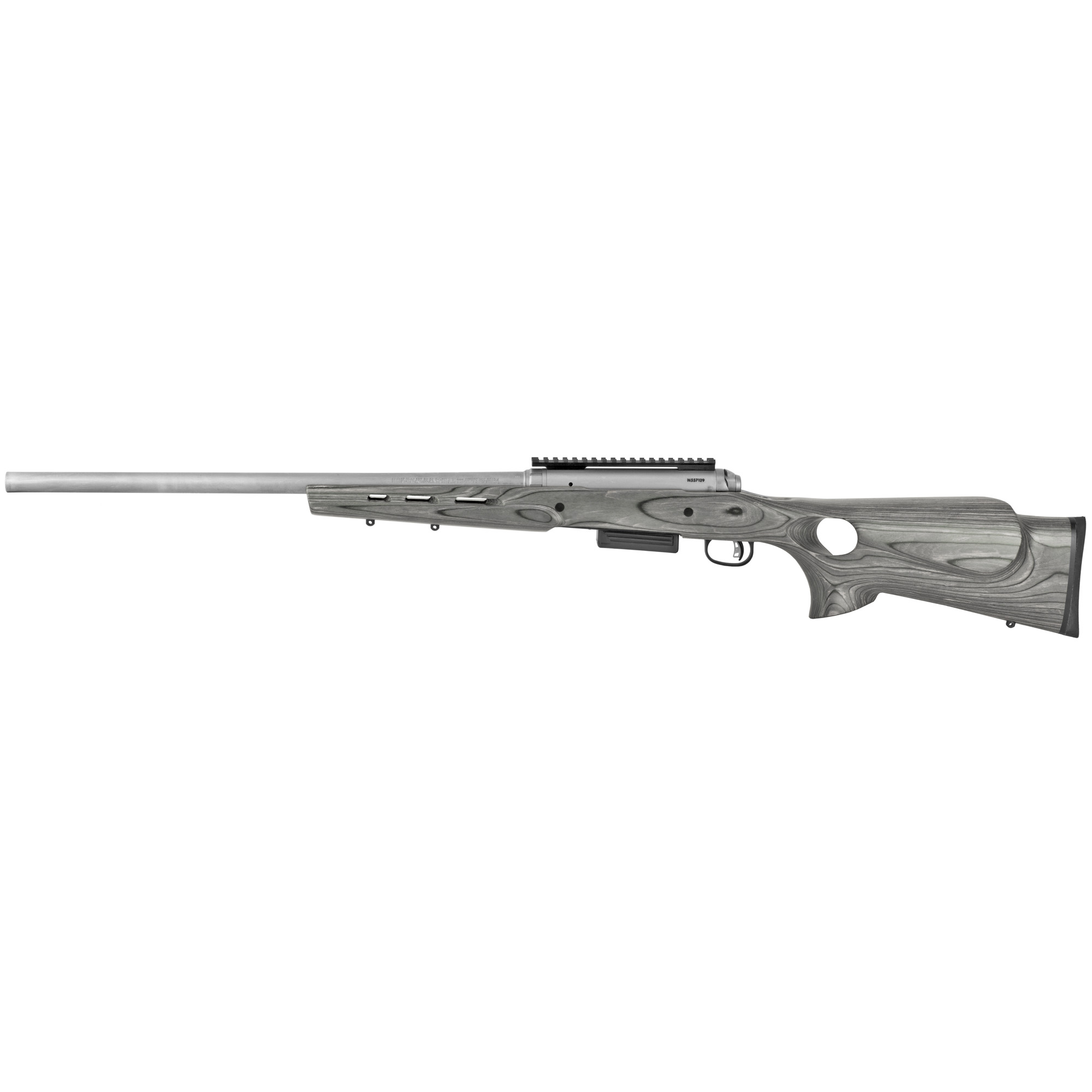Savage Arms 22314 220 20 Gauge 22” Stainless Steel Barrel 2+1, Matte Stainless Rec, Gray Laminate Boyd’s Thumbhole Stock
