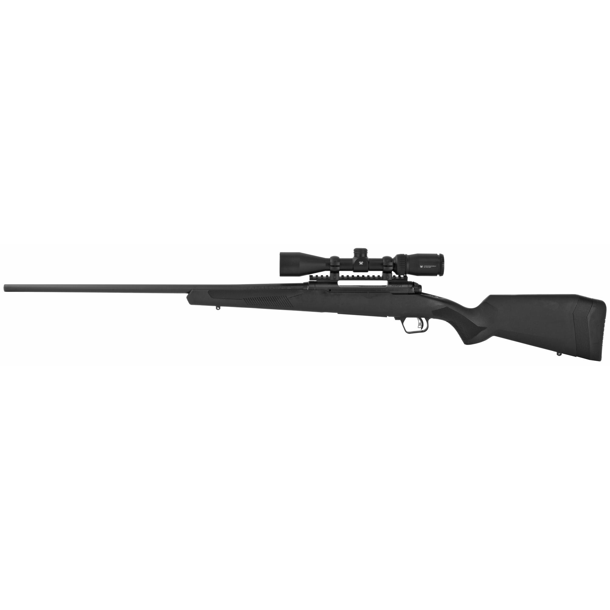 Savage Arms 58130 110 Apex Hunter XP 400 Legend 4+1 20” Carbon Steel, Black, Synthetic AccuFit Stock, Vortex Crossfire II 3-9x40mm Scope