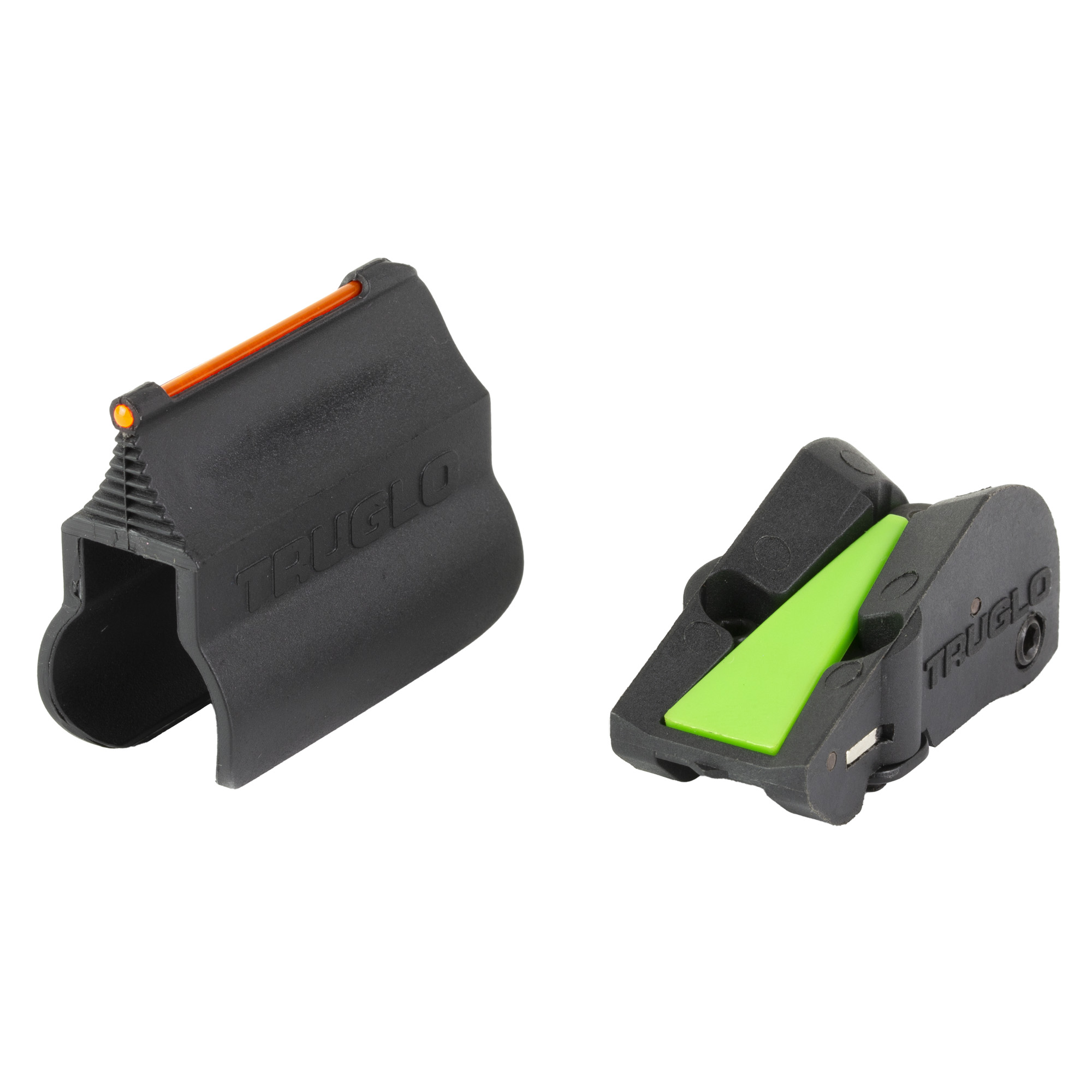 TruGlo TGTG940 F.A.S.T. Universal Shotgun Sights Black | Red Fiber Optic Front Sight | Green Ramp Rear Sight