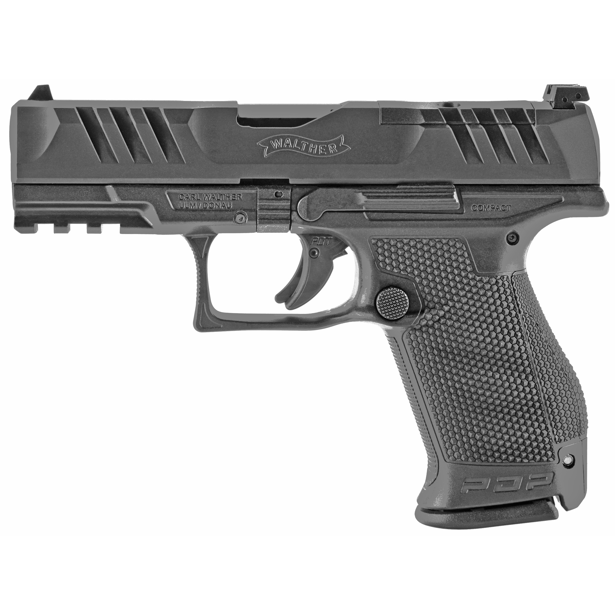 Walther PDP Compact 9mm Optic Ready 4” 10+1 Performance Duty Textured Grip