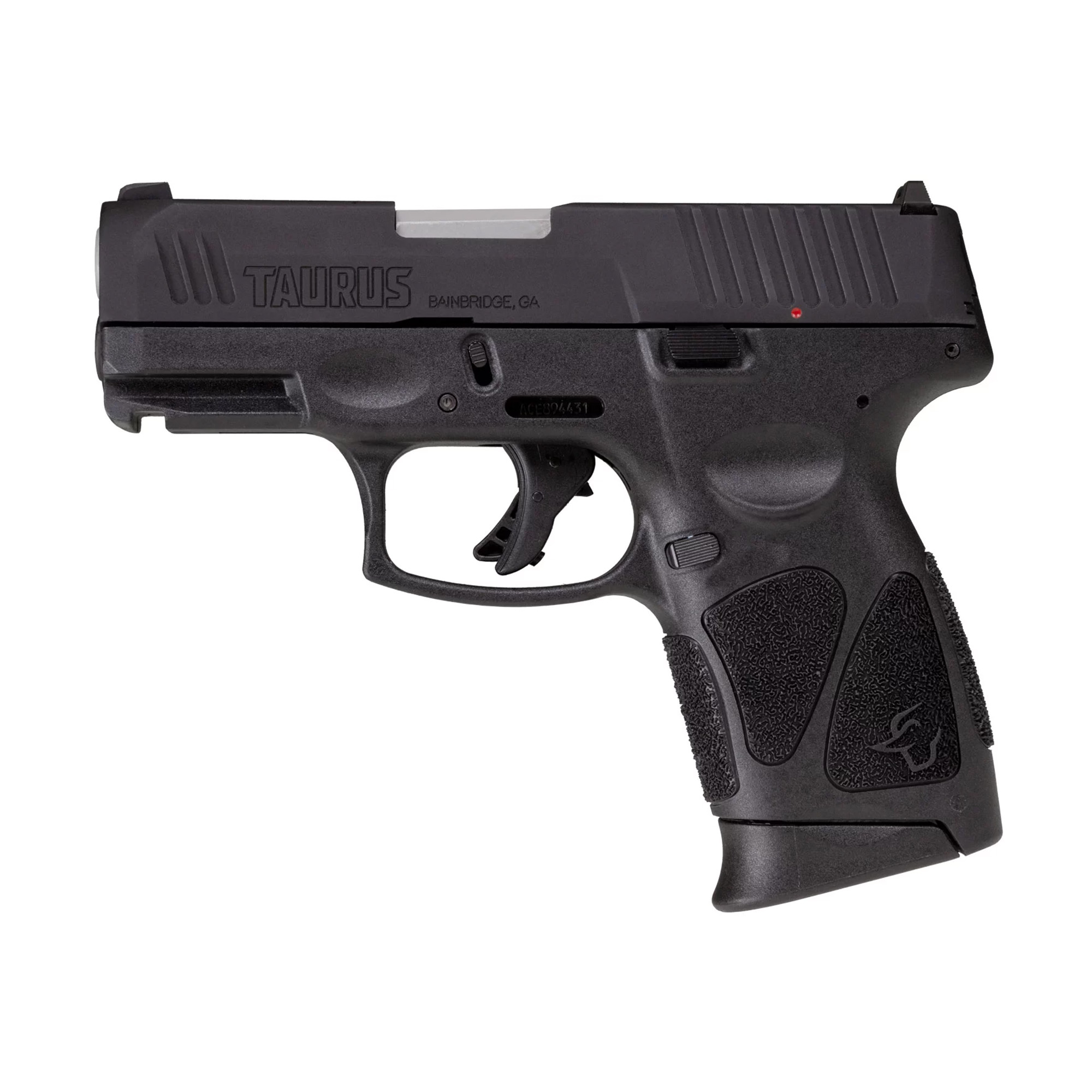 Taurus 1G3CSR9031 G3C 9mm Luger 12+1 3.20” Matte Stainless Barrel, Matte Black Tenifer Serrated/Steel Slide, Black Polymer Frame w/Picatinny Rail Black Polymer Grips