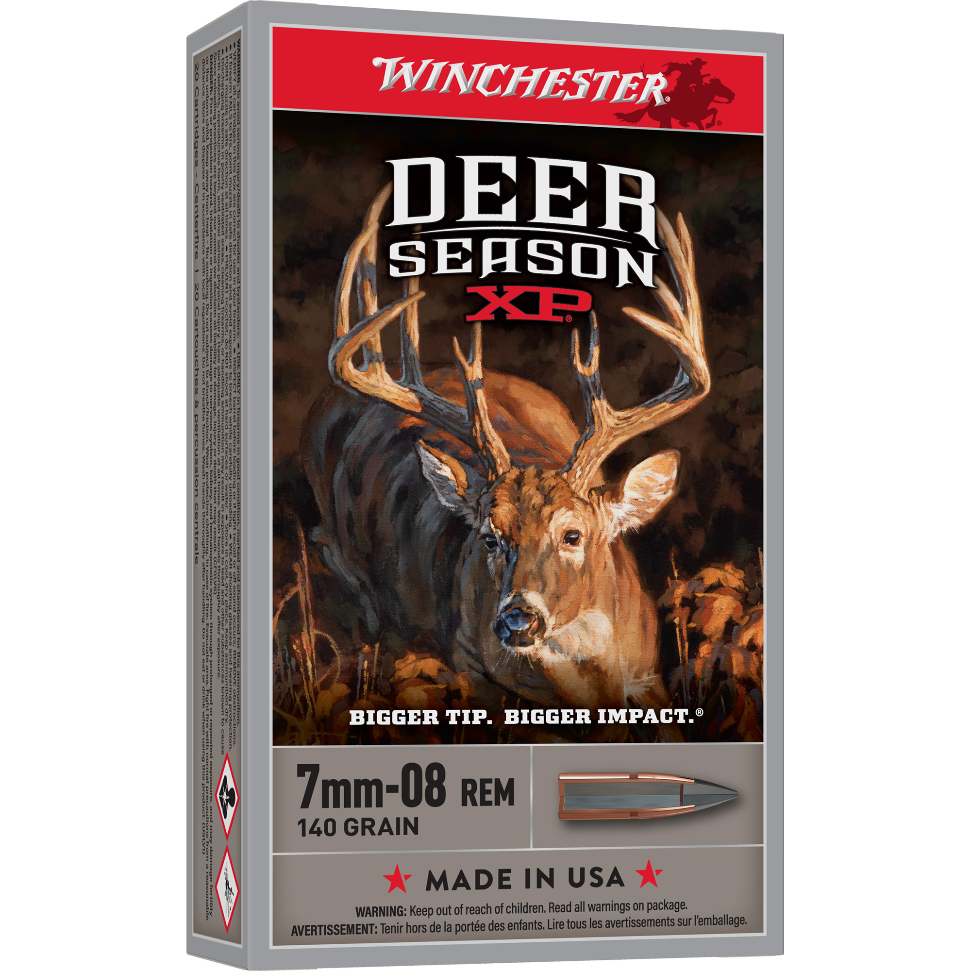 Winchester Ammo X708DS Deer Season XP 7mm-08Rem 140gr Extreme Point 20 Per Box/10 Case