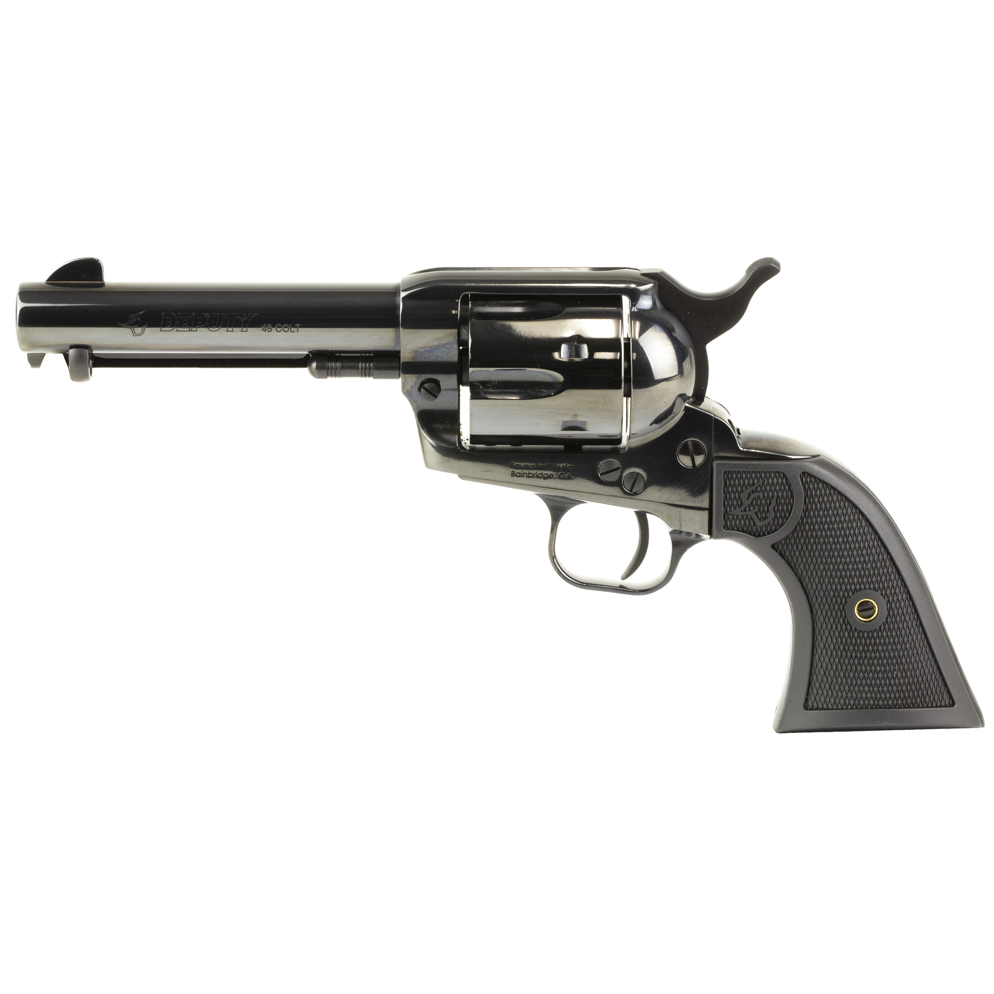 Taurus 2-D4541 Deputy Small Frame 45 Colt (LC) 6rd 4.75” Polished Black Steel Barrel, Cylinder & Steel Frame, Black Polymer Grip, Transfer Bar Safety