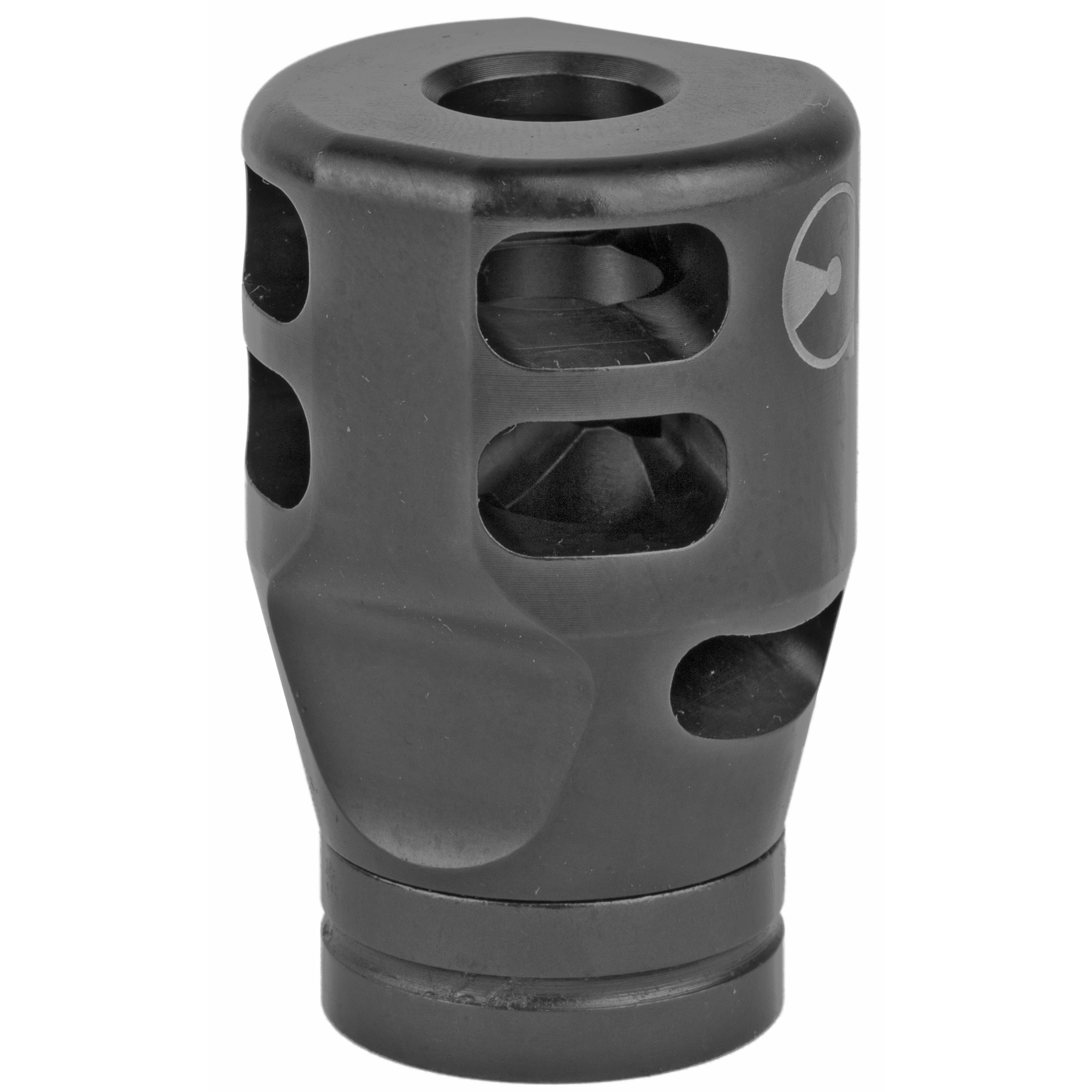 Ultradyne UD11030 Lithium PCC Compensator Black Nitride 416R Stainless Steel with 1/2”-28 tpi Threads, 1.75” OAL & 1.12” Diameter for 9mm Luger AR-Platform