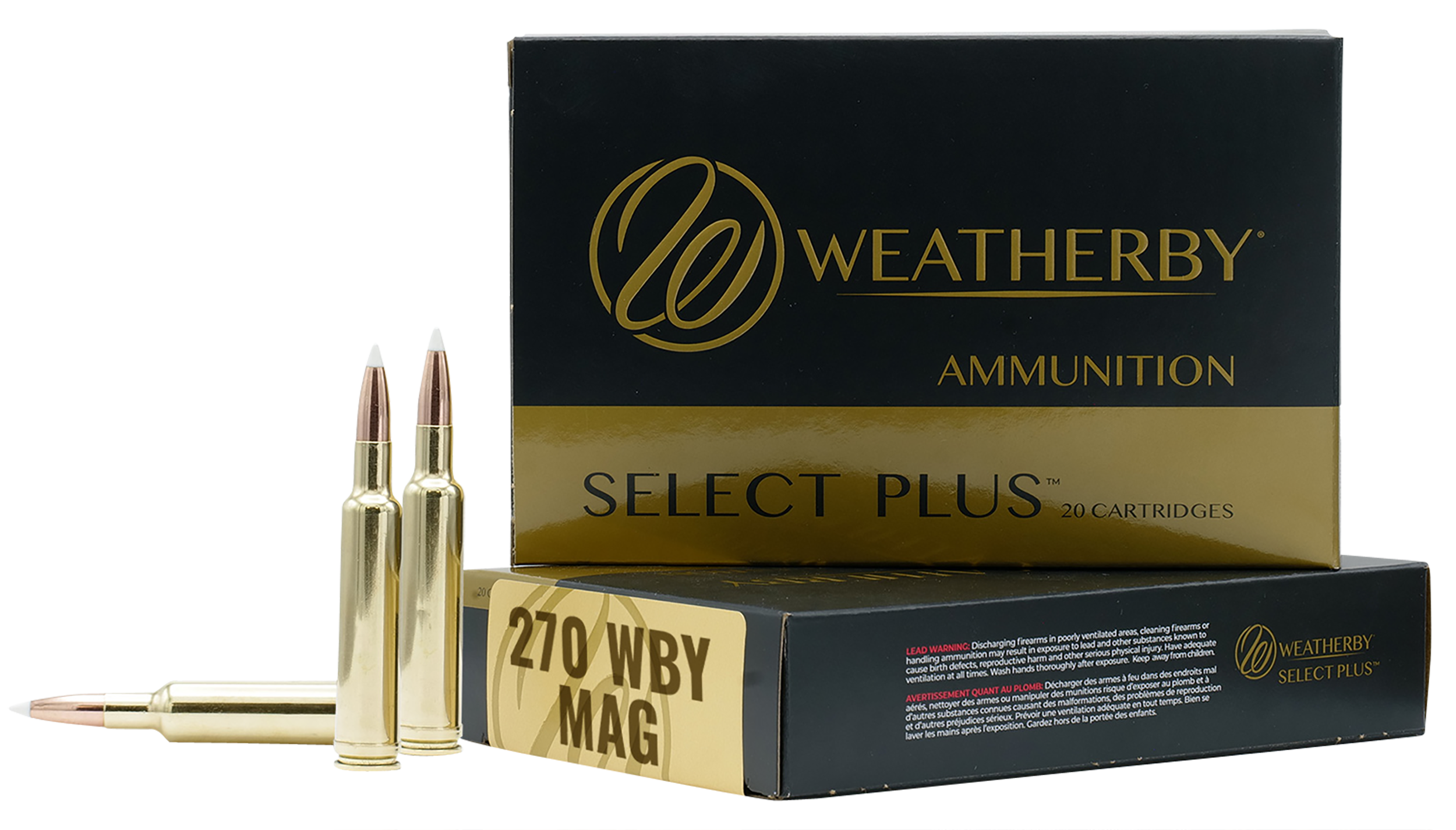 Weatherby Select Plus 270 Wthby Mag 150gr Nosler Spitzer Partition 20rd - Box or Case