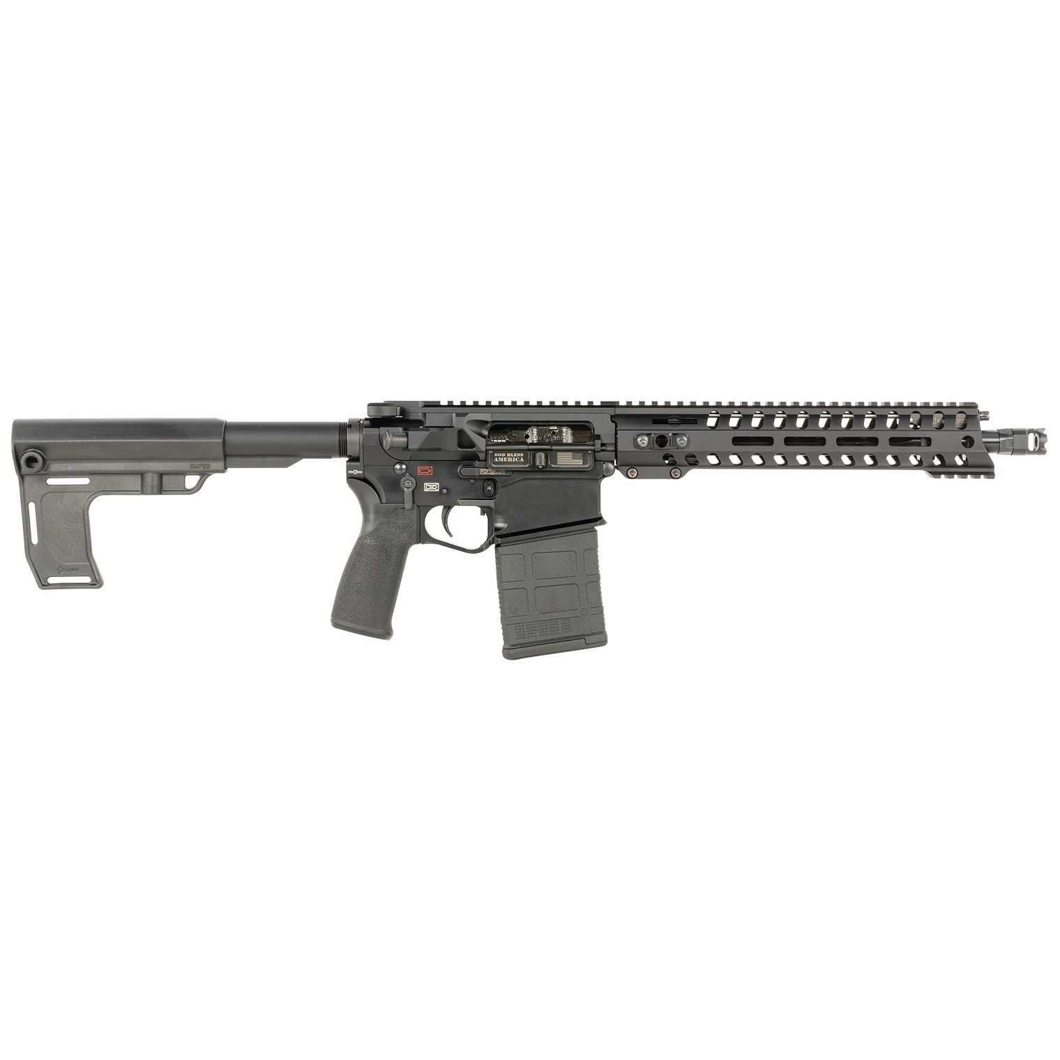 Patriot Ordnance Factory 1599 Revolution DI 308 Win 20+1 12.50” Black Nitride Barrel, Black Anodized