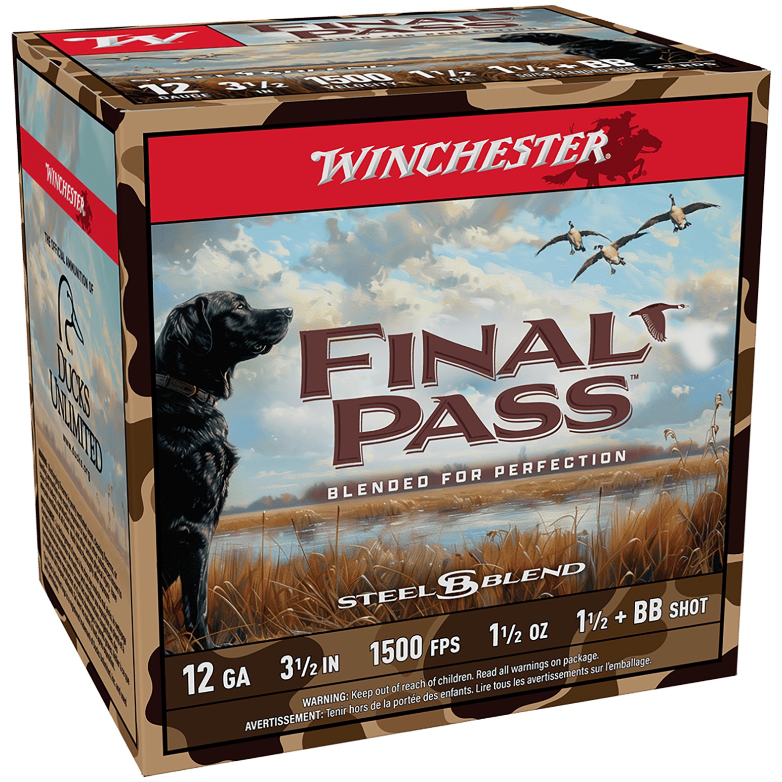 Winchester Ammo FP12LBB15 Final Pass 12Gauge 3.50” 1 1/2oz BB/1.5Shot 25 Per Box/10 Case
