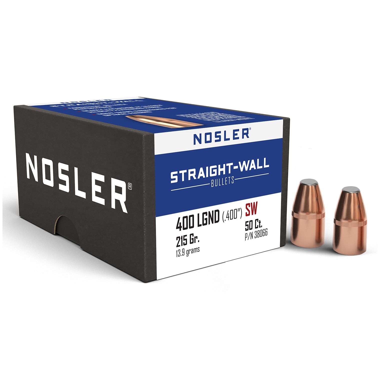 Nosler 38066 Straight Wall 400Legend 215gr Power Point 50CT
