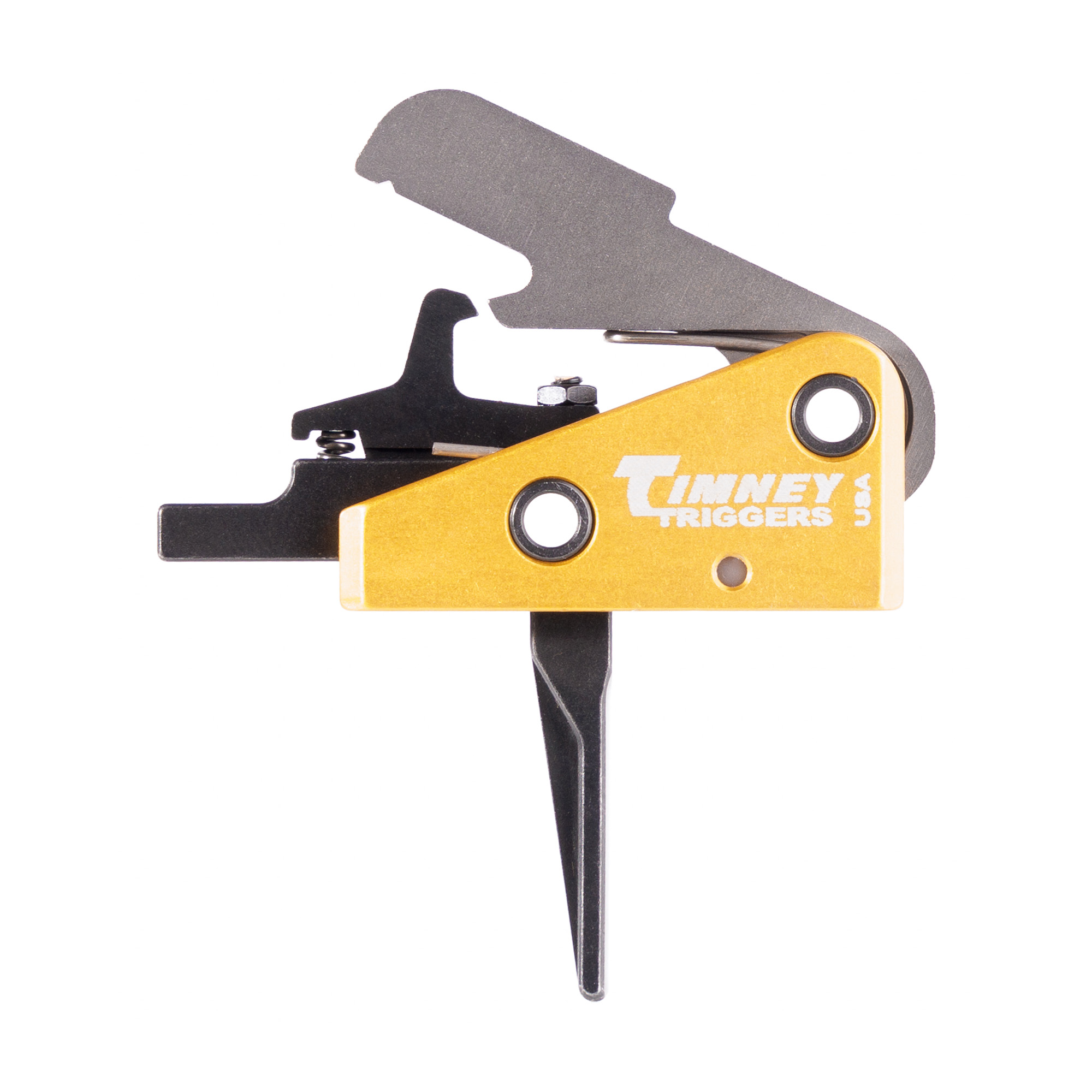 Timney Triggers 667SST Competition Trigger Single-Stage Straight Trigger with 3 lbs Draw Weight & Black/Gold Finish for AR-15