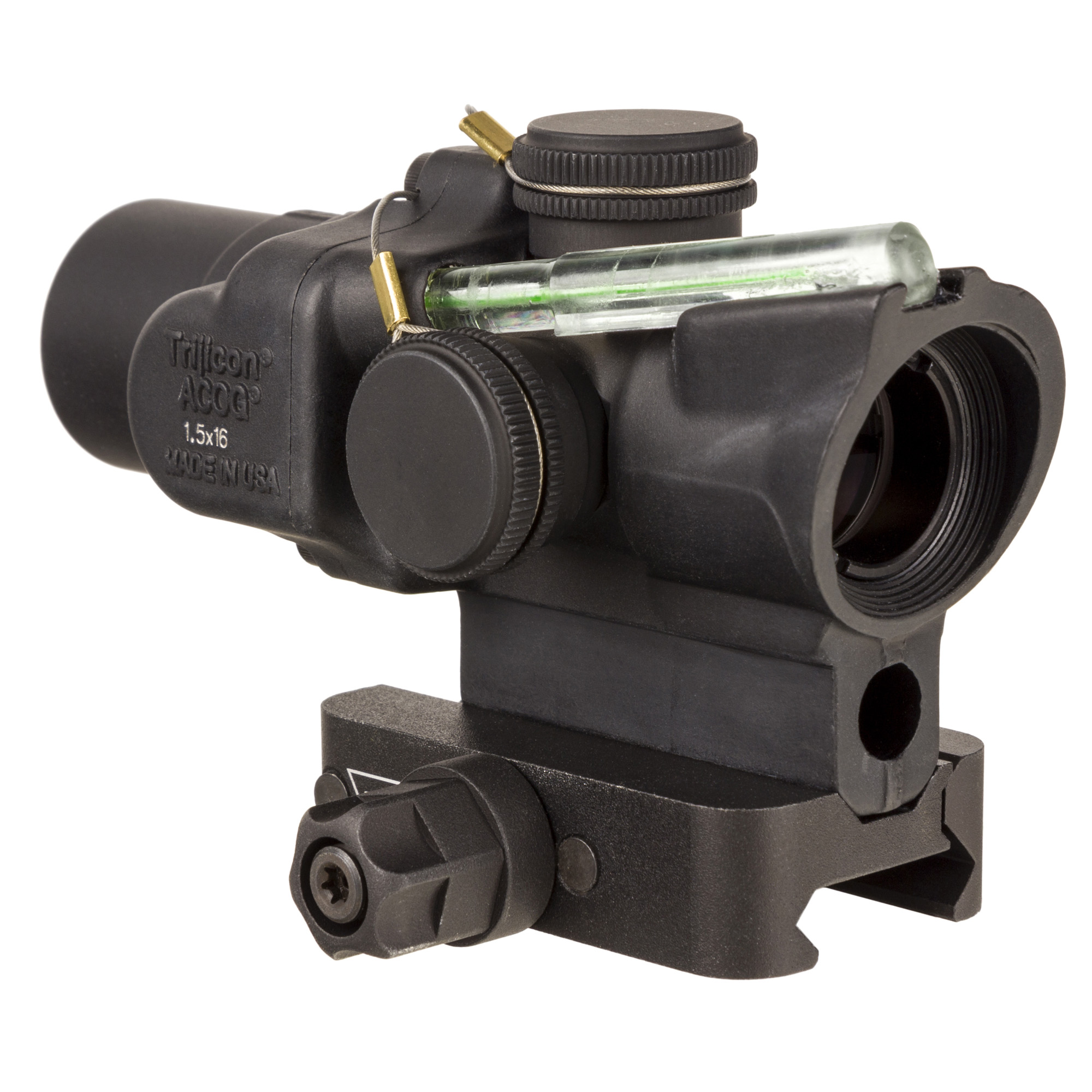 Trijicon 400329 ACOG TA44 Matte Black Anodized 1.5x16mm Illuminated Green Circle w/Dot Reticle
