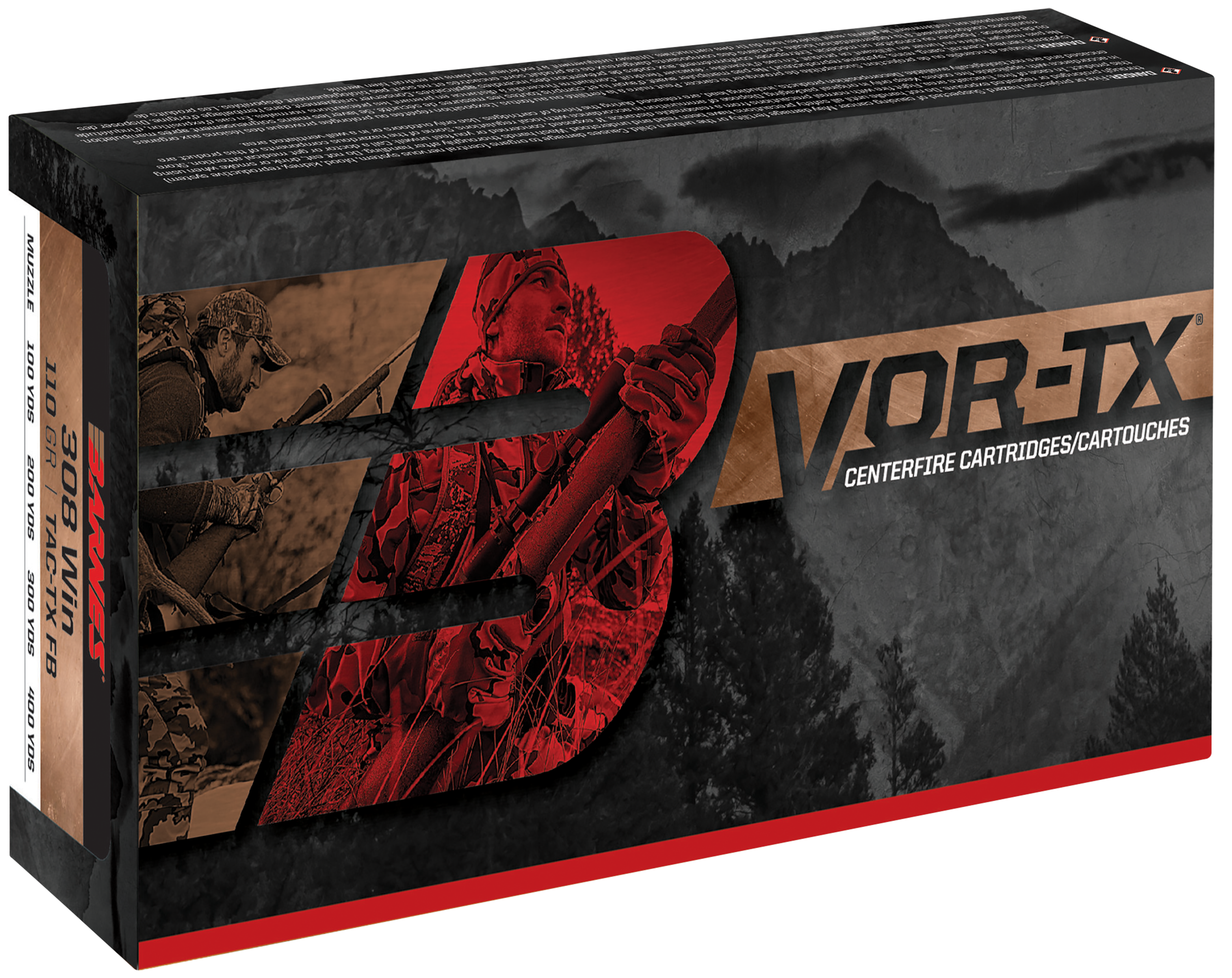 Barnes Bullets VOR-TX 300 RUM 180 gr Tipped TSX Boat Tail 20 Rd Box/10 Box Case - Box or Case