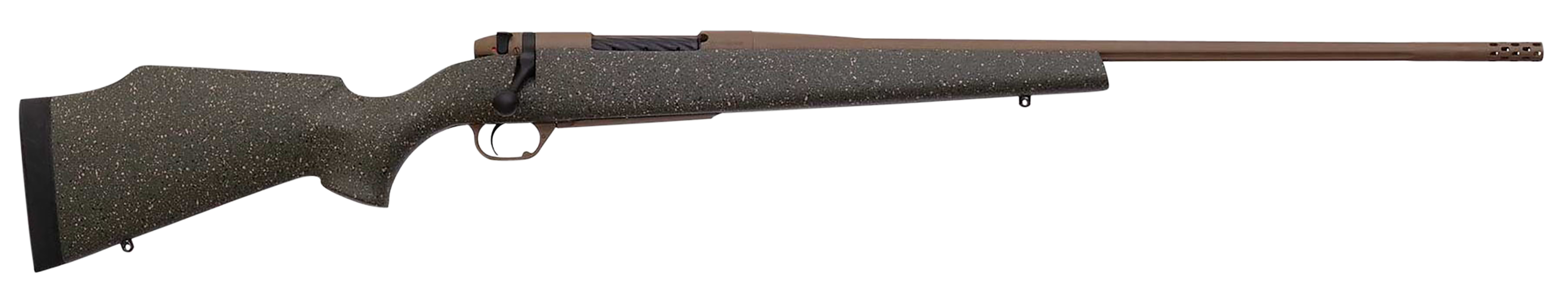 Weatherby Mark V Weathermark LT Rifle MWL01N65RWR6B, 6.5 RPM, 24", Green Stock, FDE Finish, 4 Rds