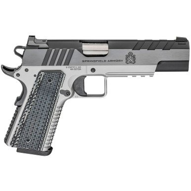 Springfield 1911 Emissary 9mm 5" Barrel VZ G10 Grips U-Notch Rear SS/Black 9rd