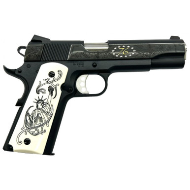 Springfield Armory 1911 Patriot Garrison .45 ACP 5" Blued Engraved 7+1 - Blue/Black