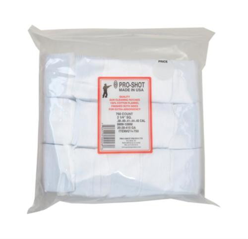 Pro-Shot .38-.45 Cal./20-.410Ga. 2 1/4" SQ. 750 CT. Patches"