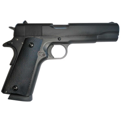 SDS Imports 1911 A1 Service 45 ACP 5" 8+1 Black Cerakote Black Cerakote Steel Slide Black Polymer Grip