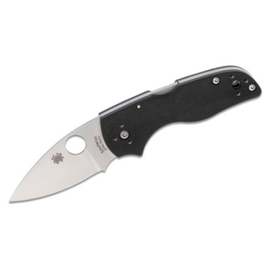 Spyderco Lil Native Lockback Folding 2.47" Satin Plain G10 Black