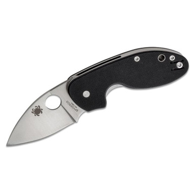 Spyderco Insistent Folding Knife 2.48" Plain Blade G10 Black