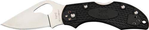 Spyderco Byrd Robin2 Ltwt Folder 2.4" 8Cr13MoV SS Flat Ground FRN Black