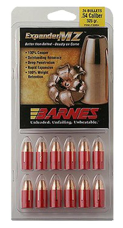 Barnes 45162 Muzzleloader 50 Black Powder Expander MZ 300gr, 24Pk