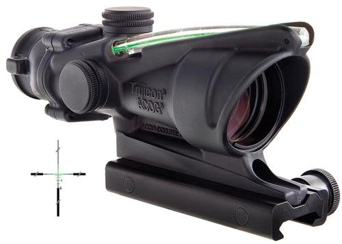 Trijicon ACOG 4X, 32mm, Green Crosshair, Black, With TA51 Mount, Dual Illuminated, Matte