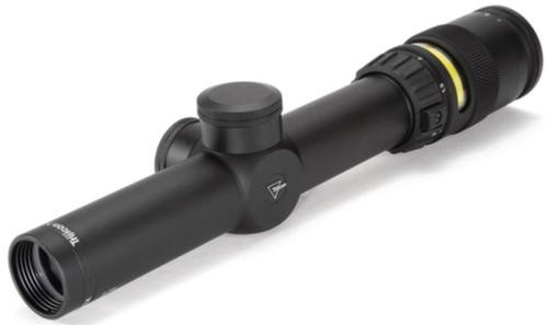 Trijicon AccuPoint Riflescope 1-4x24mm Amber Triangle Reticle Matte Black 30mm Tube