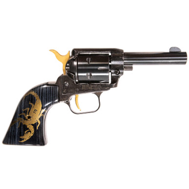 HERITAGE MANUFACTURING Barkeep 22LR 3" 6rd Revolver Blued Gold Accents Scorpion Grips