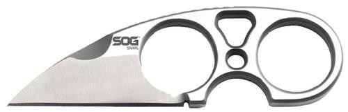 S.O.G Snarl Fixed 2.3" 9Cr18MoV Sheepsfoot Blade SS Neck/Belt Sheath