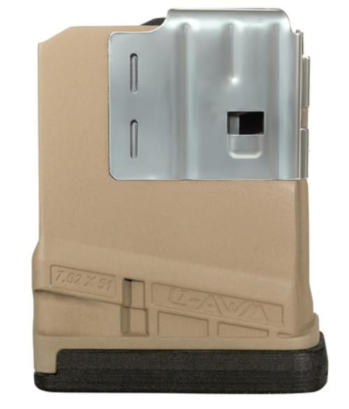 Lancer L7 Advanced Warfighter Magazines - L7AWM 7.62mm/.308 Caliber Opaque Dark Earth 5rd