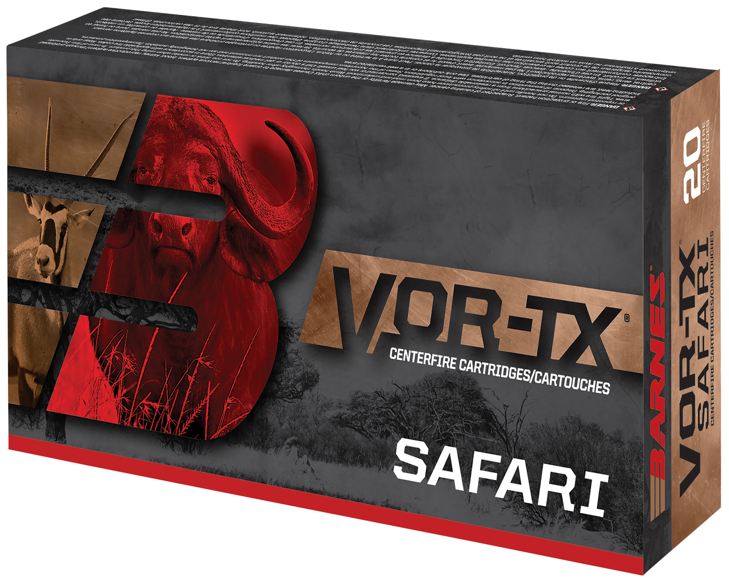 Barnes Bullets VOR-TX Safari 458 Lott 500gr TSX Flat Base - Box or Case