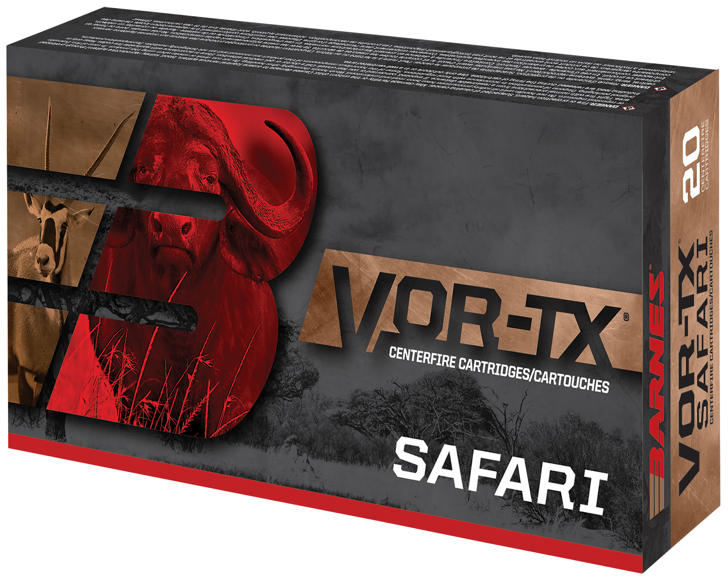 Barnes Bullets VOR-TX Safari 470 Nitro Express 500gr TSX Flat Base 20 Rd - Box or Case
