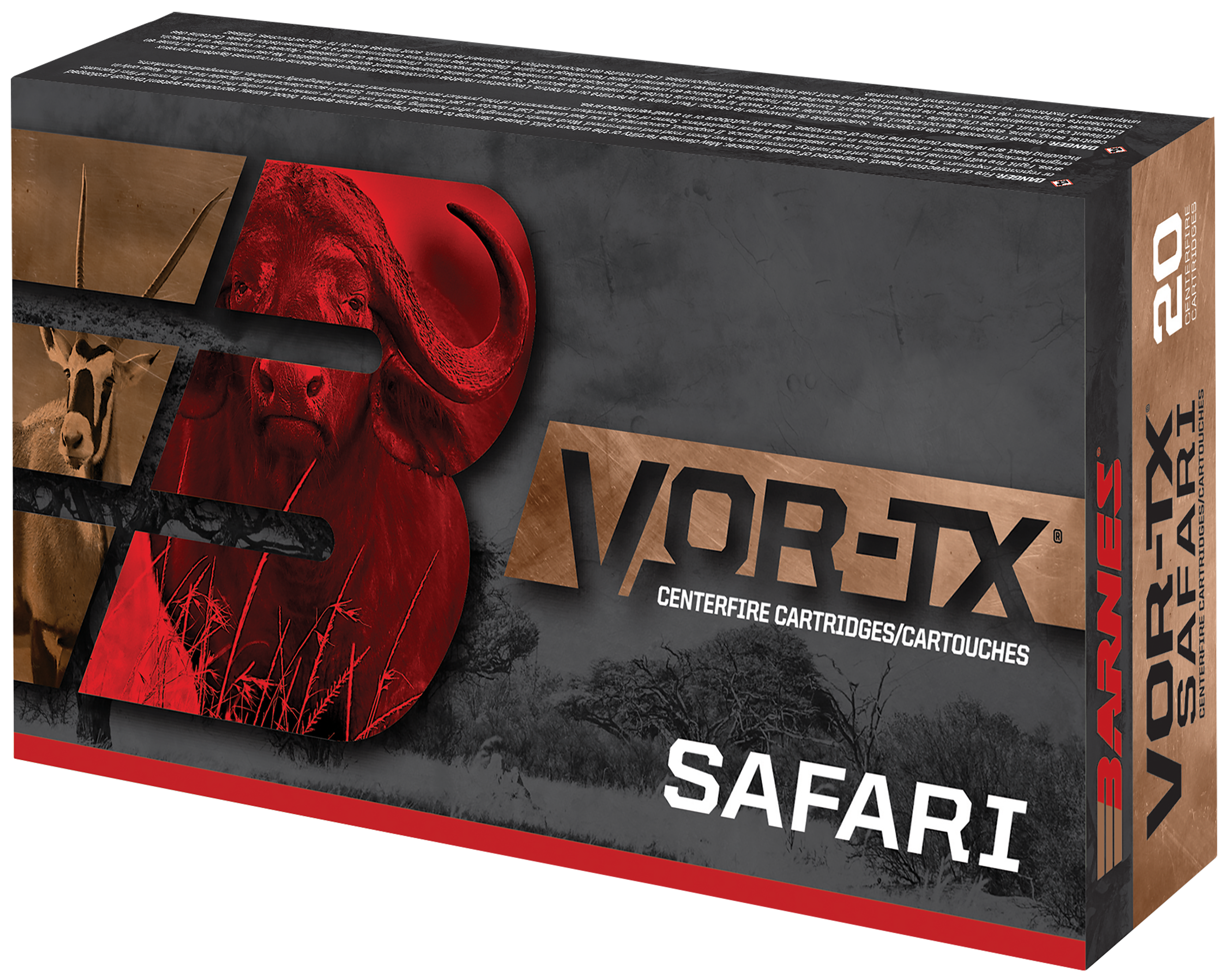 Barnes Bullets VOR-TX Safari 500 Nitro Express 570gr Round Nose Banded Solid 20 Rd - Box or Case