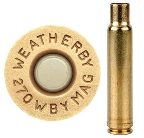 Weatherby BRASS270 Unprimed Brass 270 Weatherby Magnum Lightweight 20 Per Box