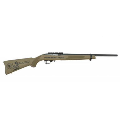 Ruger 10/22 22LR 18.5" Barrel 10 Rnd FDE Colored-Trump Fight Stock