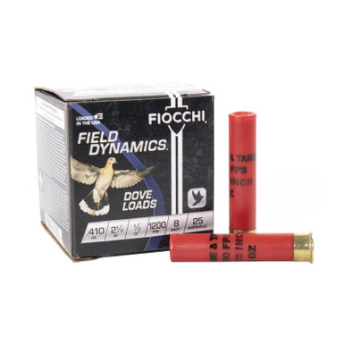 Fiocchi Shooting Dynamics Dove Loads 410 Gauge 2.5" 1/2 Oz 8 Shot 25 Rds