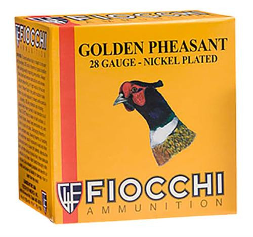 Fiocchi Golden Pheasant 28 Ga, 2-3/4", #6 Nickel Plated Lead, 7/8oz, 25rd Box