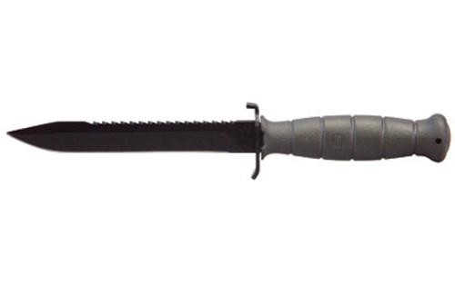 Glock Field 7" Fixed Clip Point Plain/Saw Black High Carbon Steel Blade/ Gray Textured Trimond Polymer Handle Clamshell Packaging