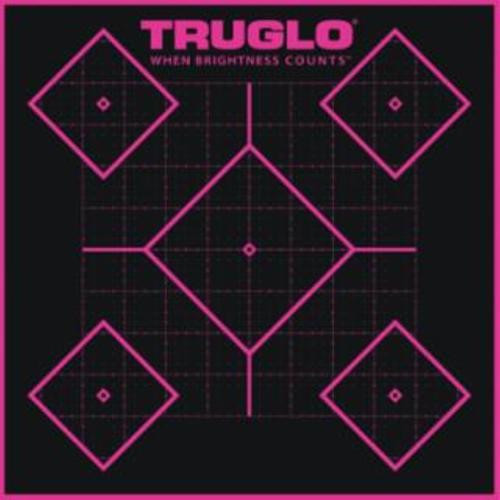 Truglo 6 Pack Hi-Viz Pink Handgun Siloquette Targets