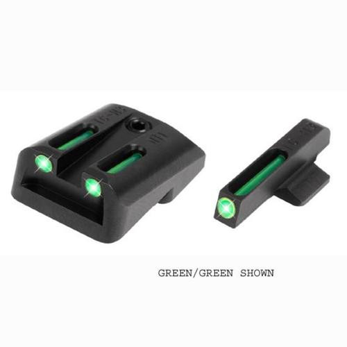 Truglo Tritium/Fiber Optic Combo. Novak Cut Sights Green Front Yellow Rear .260/.450