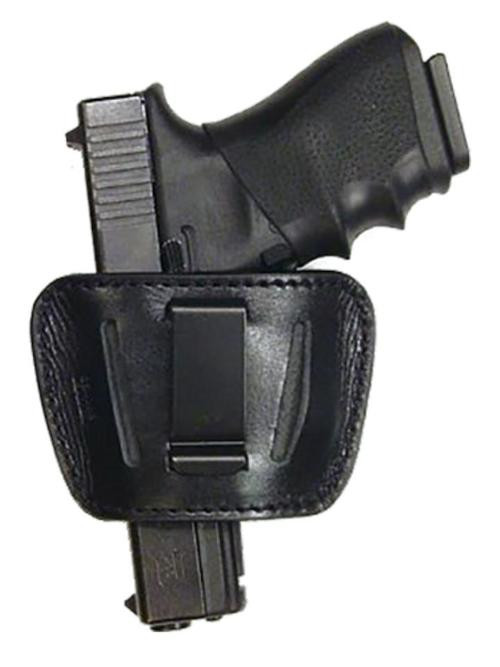 Peace Keeper Belt Slide Holster M-L Black Leather Fits Belts up to 1.75"