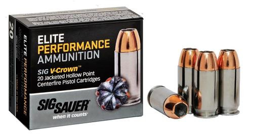 Sig Sauer Ammo 40Sw 165Gr Elite V-Crown JHP 20rd Box