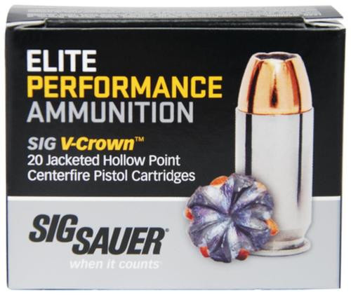 Sig Ammo 10mm 180Gr Elite V-Crown JHP 20rd Box