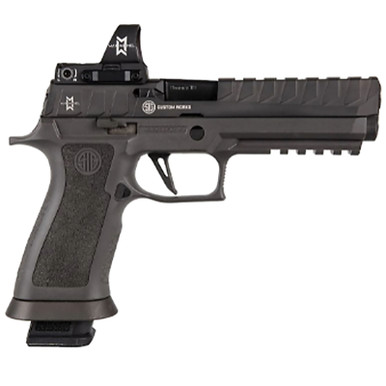 Sig Sauer P320 X5 Semi-automatic Striker Fired Full Size 9mm 5" Barrel Polymer Frame Black Color Ambidextrous Controls Fiber Optic Sights Sig Romeo 3 Max Red Dot Sight 21Rd 4 Magazines, 320X5-9-MAXM