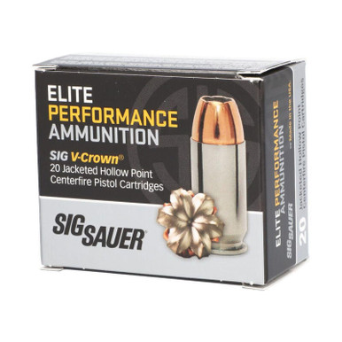 SIG Sauer Elite V-Crown 10mm Auto Ammo 200 Grain JHP