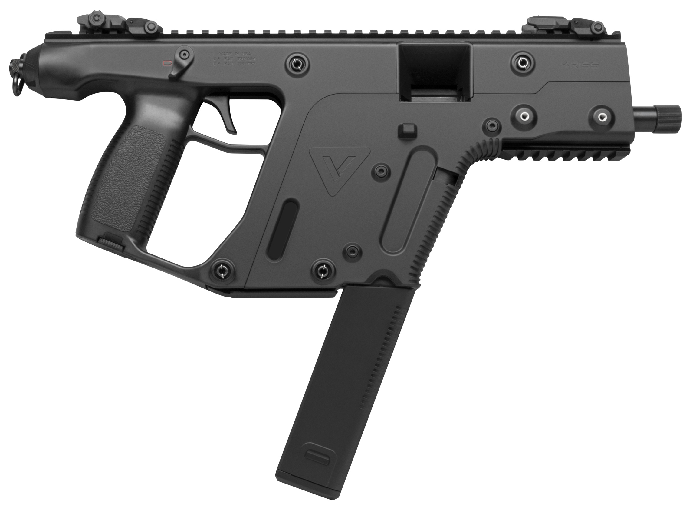 Kriss Vector Gen II Semi-Auto Pistol KV10PBL20, 10MM, 5", Black Polymer Stock, Black Finish, 15 Rd