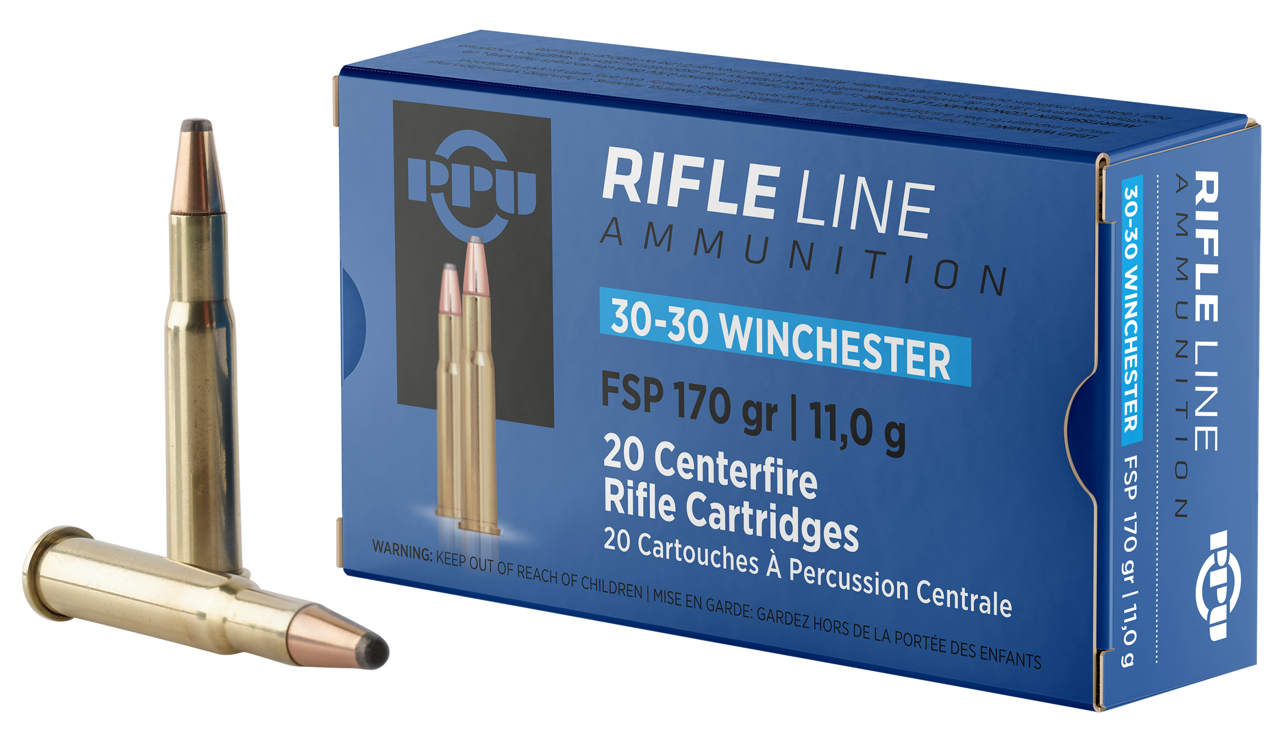 Prvi Partizan Rifle Ammunition PP30302, 30-30 Winchester,Soft Point (SP), 170 GR, 2200 fps, 20 Rd/bx