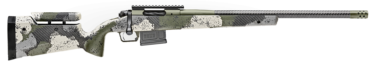Springfield 2020 Waypoint Rifle BAW92265CMCFGA, 6.5 Creedmoor, 22" Carbon Fiber, Evergreen Camo Adjustable Stock, Green Cerakote Finish,5 Rds