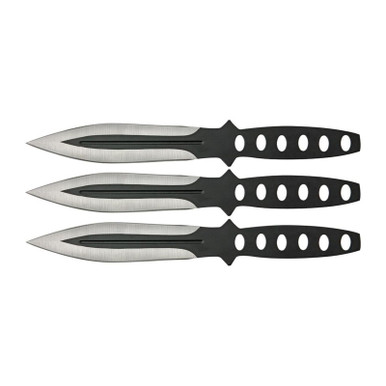 China Made Black Streak Thrower Knife Set, Steel Blade