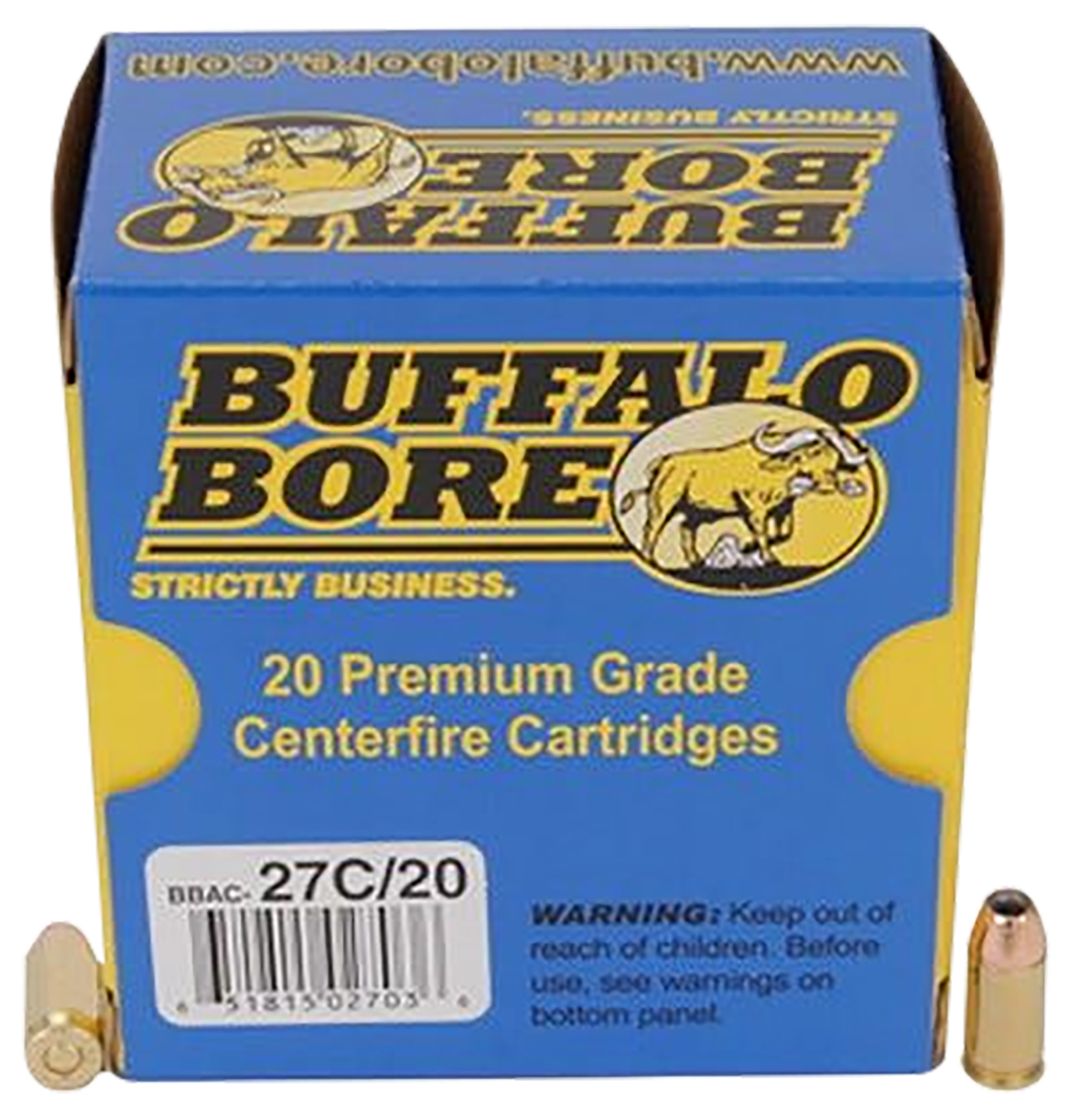 Buffalo Bore Ammunition Personal Defense Strictly Business 380 ACP +P 90gr JHP 20 Rd Box - Box or Case