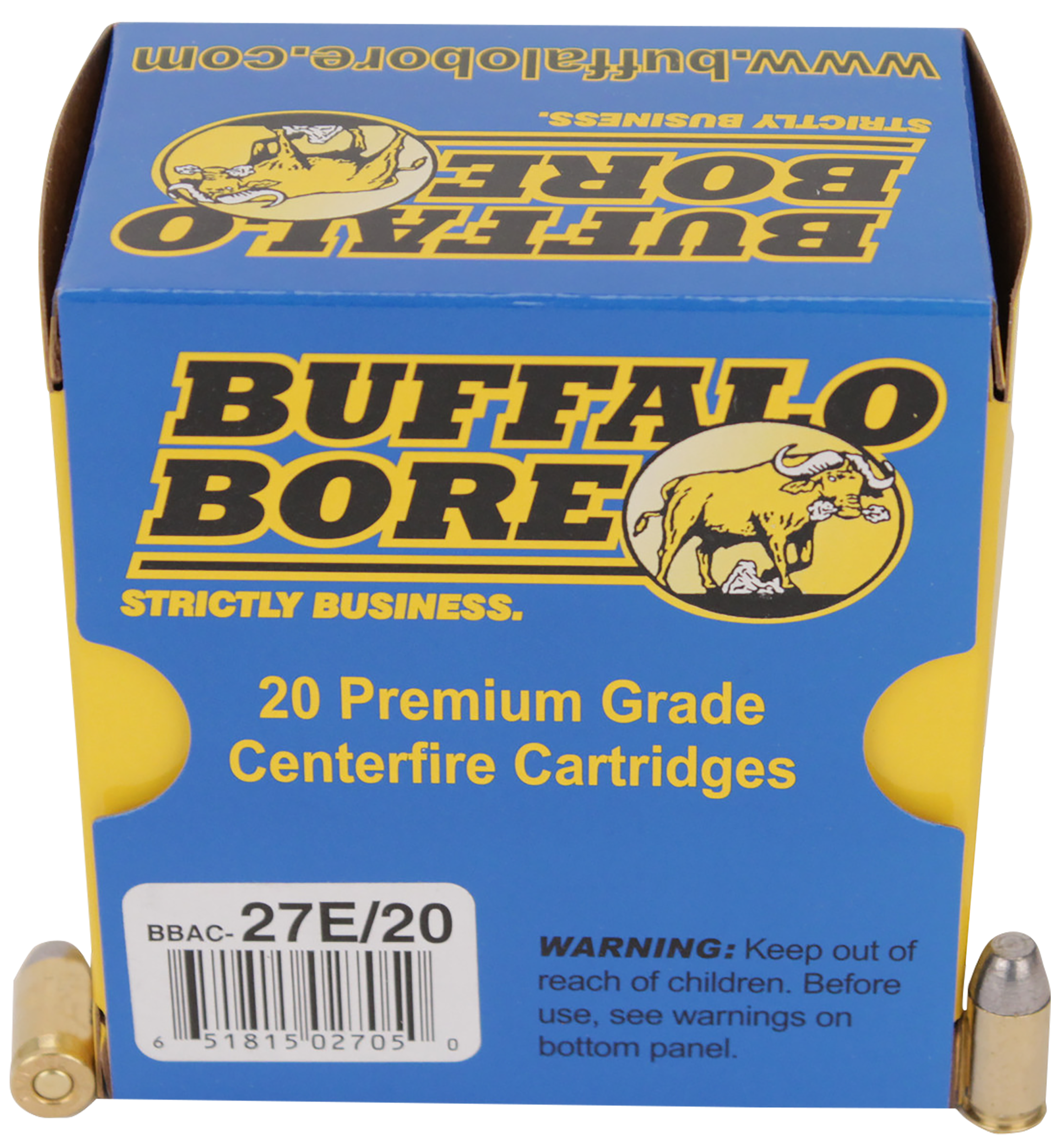 Buffalo Bore Ammunition Strictly Business Standard Pressure 380 ACP 100gr Hard Cast Flat Nose 20 Rd Box - Box or Case